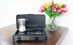 CF Parker 2-flammiger Gaskocher Ohne Zündsicherung Anthrazit -Camping im Freien 397944 2906034