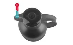 Emsa Isolierkanne Samba 1 Liter Schwarz Transluzent -Camping im Freien 458271 3304341