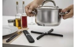 WEDO Topfuntersetzer Schwarz 25 Cm -Camping im Freien 458295 3595696