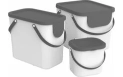 Rotho Albula Recycling Müllsystem 25 Liter Cappuccino -Camping im Freien 489477 3317696 1