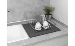 Wenko Mikrofaser Abtropfmatte Miko Blau -Camping im Freien 492416 3504791