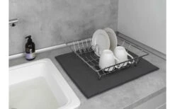 Wenko Mikrofaser Abtropfmatte Miko Grau -Camping im Freien 492443 3504803 1