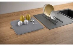 Metaltex Dry-Tex 2-in-1 Abtropfgestell Mit Microfasermatte Schwarz -Camping im Freien 497414 3367262