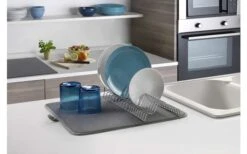 Metaltex Dry-Tex 2-in-1 Abtropfgestell Mit Microfasermatte Schwarz -Camping im Freien 497453 3367490