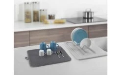 Metaltex Dry-Tex 2-in-1 Abtropfgestell Mit Microfasermatte Schwarz -Camping im Freien 497516 3367496