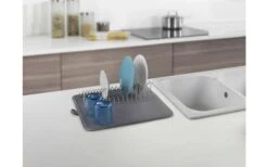 Metaltex Dry-Tex 2-in-1 Abtropfgestell Mit Microfasermatte Schwarz -Camping im Freien 497558 3367502