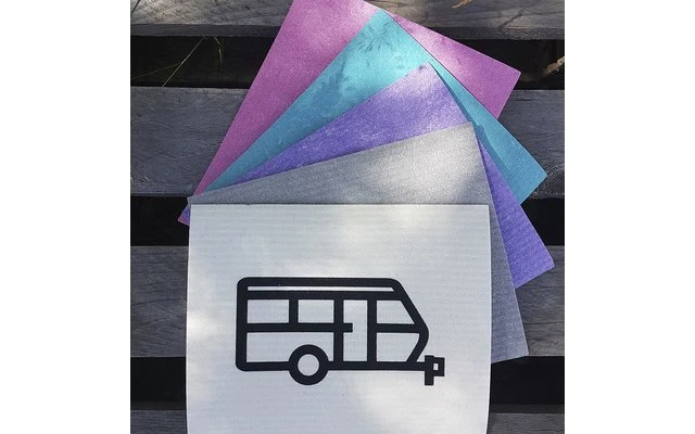 Pufz Schwedisches Geschirrtuch Wohnwagen Muster Lila 1 Pufz Schwedisches Geschirrtuch Wohnwagen Muster Lila