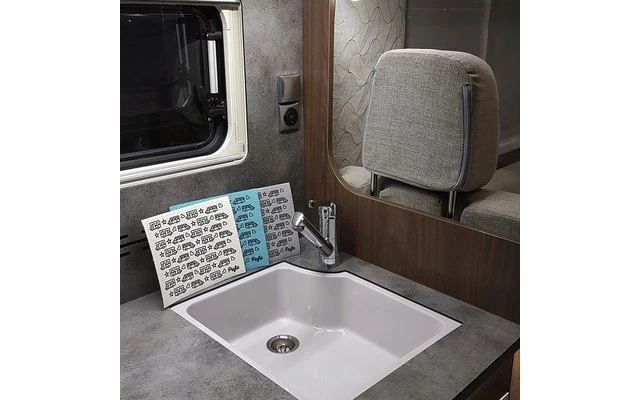 Pufz Schwedisches Geschirrtuch Wohnwagen Muster Lila 7 Pufz Schwedisches Geschirrtuch Wohnwagen Muster Lila – Bild 7