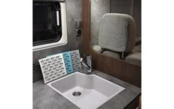 Pufz Schwedisches Geschirrtuch Wohnwagen Muster Türkis -Camping im Freien 553627 3623248