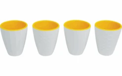 Gimex Eierbecherset Royal 4 Teilig Weiß/gelb -Camping im Freien 626251 4408195 1