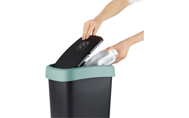 Rotho Twist Abfalleimer Mit Schwing- Und Klappdeckel 25 Liter Mistletoe Grün 5 Rotho Twist Abfalleimer Mit Schwing- Und Klappdeckel 25 Liter Mistletoe Grün – Bild 5