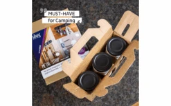 Silwy® Feinkost-Magnetgläser ALL BLACK (192 Ml) 3er-Set Inkl. Metallleiste -Camping im Freien 693335 4711817