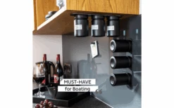 Silwy® Feinkost-Magnetgläser ALL BLACK (192 Ml) 3er-Set Inkl. Metallleiste -Camping im Freien 706742 4793213