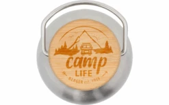 Camplife Edelstahlflasche Mit Bambusdeckel 350 Ml -Camping im Freien 730751 4970051
