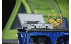 Berger 2-flammiger Gaskocher Silber, Grau 4,6 Kw Ohne Zündsicherung -Camping im Freien 797756 5231420