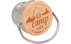 Camplife Edelstahlflasche Mit Bambusdeckel 350 Ml -Camping im Freien 823796 5322374