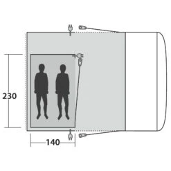 Outwell Inner Jonesville 290SA/Wolfburg 380A - Innenzelt -Camping im Freien outwell inner jonesville 290sa wolfburg 380a innenzelt detail 2
