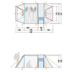 Tatonka Alaska 3 DLX - 3-Personen Zelt -Camping im Freien tatonka alaska 3 dlx 3 personen zelt detail 12