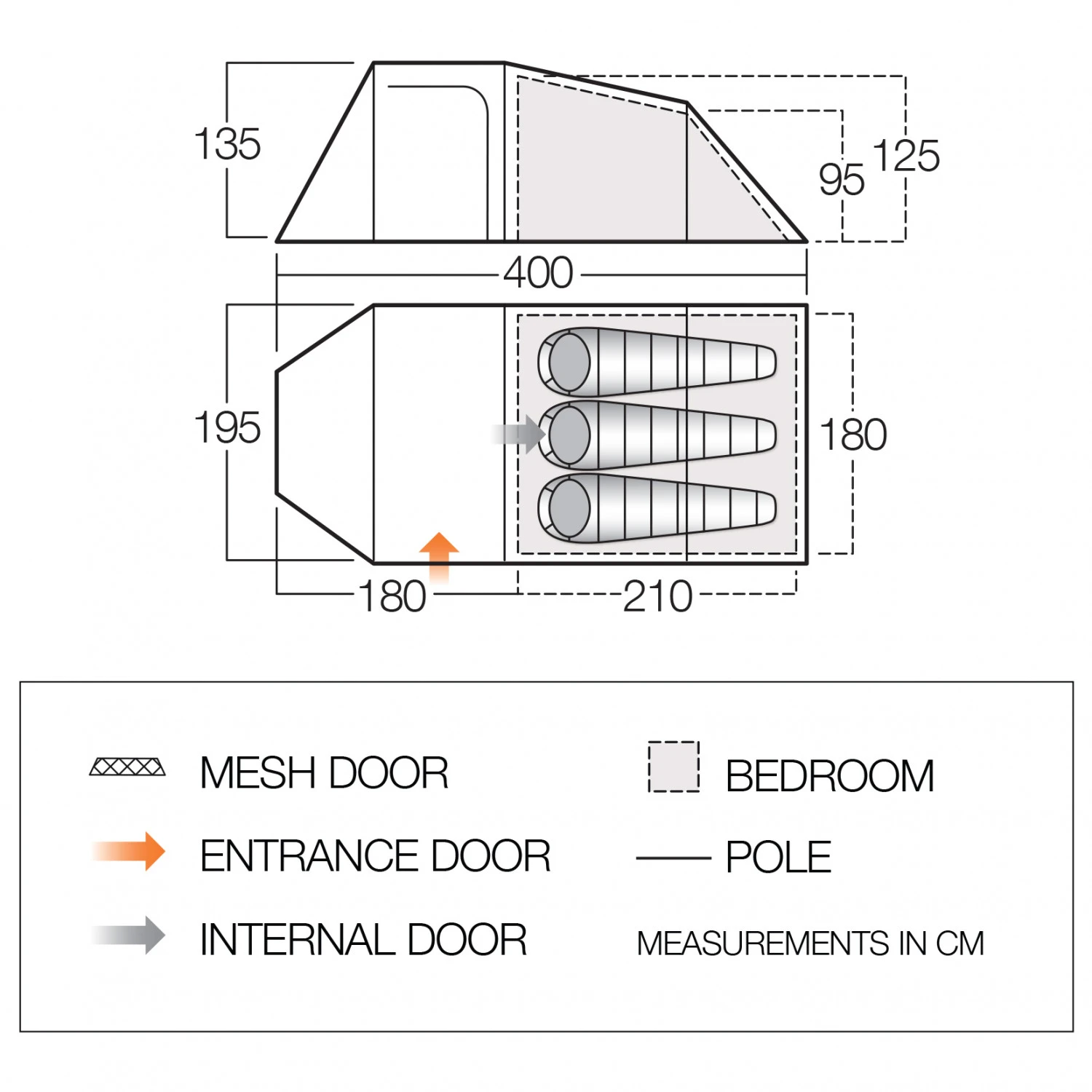Vango Skye 300 - 3-Personen Zelt 2 Vango Skye 300 - 3-Personen Zelt – Bild 2
